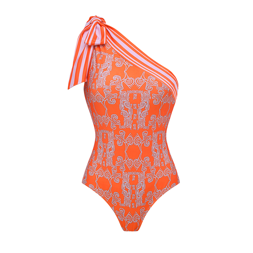 [Copy][Copy][Copy]Halter Neck Purple Paisley Print Swimsuit Set(s)