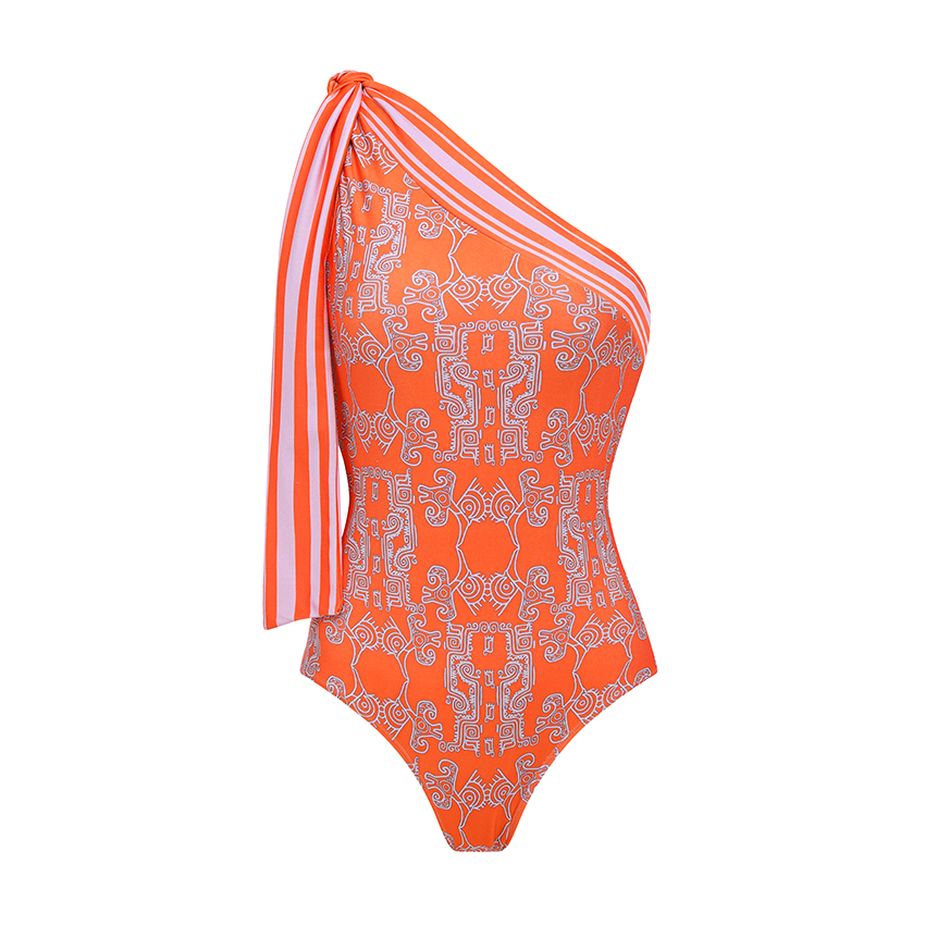 [Copy][Copy][Copy]Halter Neck Purple Paisley Print Swimsuit Set(s)