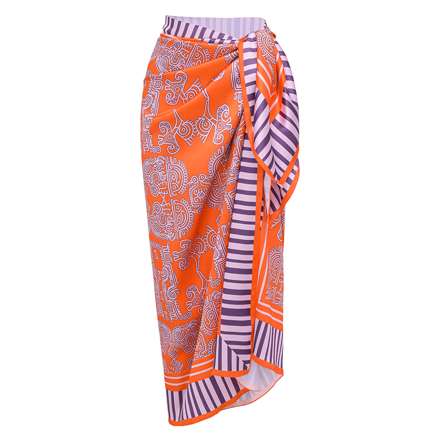 [Copy][Copy][Copy]Halter Neck Purple Paisley Print Swimsuit Set(s)