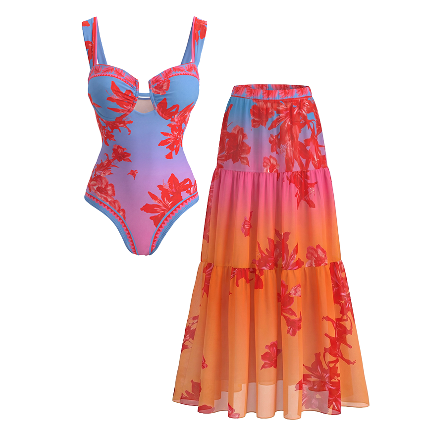 [Copy]Green Loral Slim & Sculpt Swimsuit Set(s)