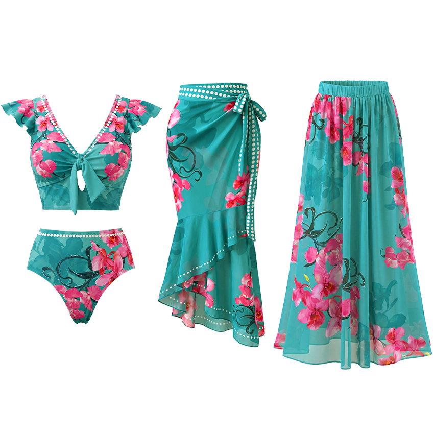 [Copy]Blue-Pink-Orange Ombre Slim & Sculpt Swimsuit Set(s)