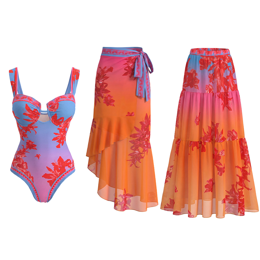 [Copy]Green Loral Slim & Sculpt Swimsuit Set(s)