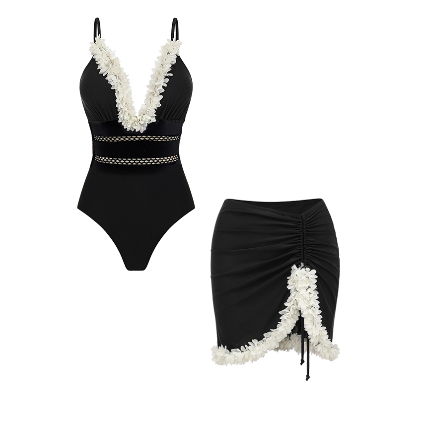 [Copy] Adjustable shoulder straps Green Print Swimsuit Set(s)