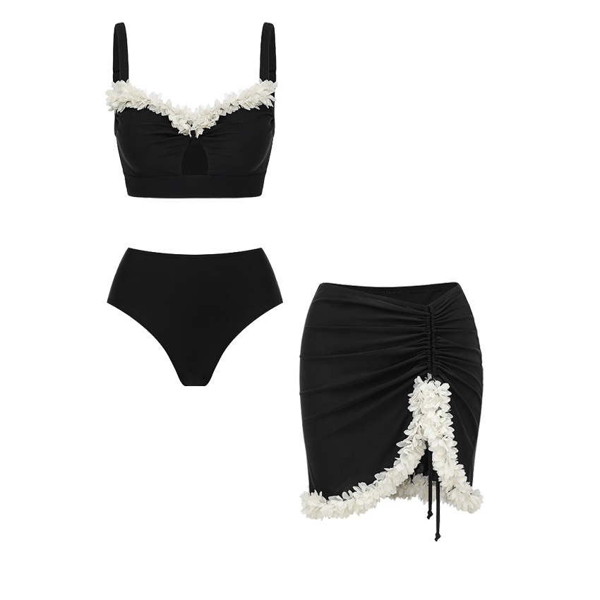 [Copy][Copy] Adjustable shoulder straps Green Print Swimsuit Set(s)