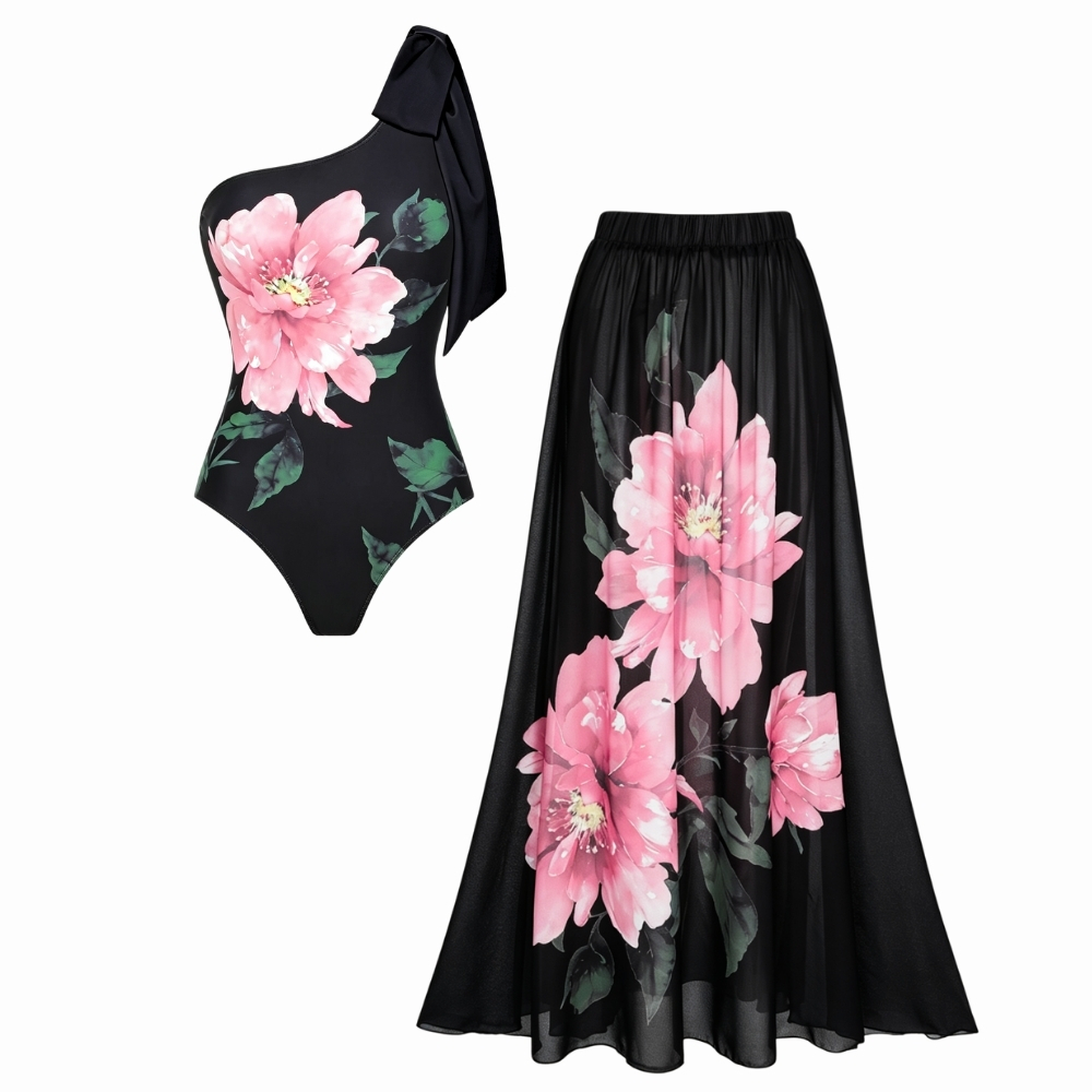 Night Garden Pink Floral Print Swimsuit Set(s)