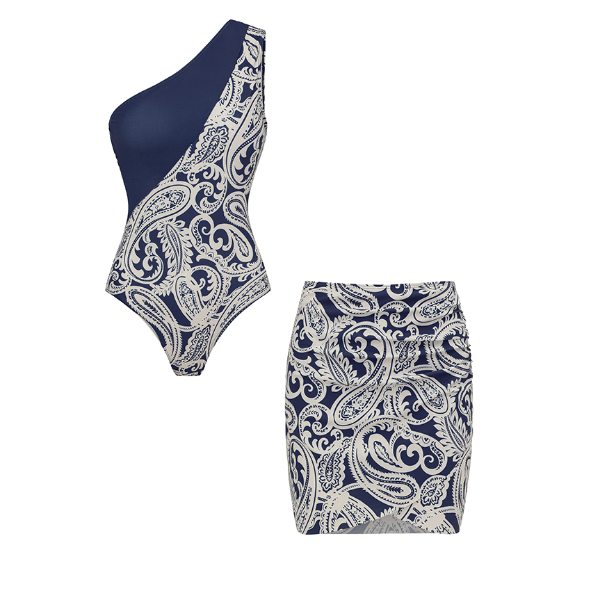 Adjustable Shoulder Straps Black Tribal Print Swimsuit Set(s)