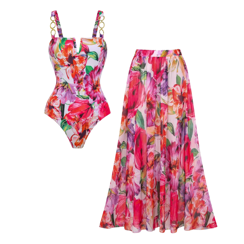 [Copy]Tropical banana flower Print Swimsuit Set(s)