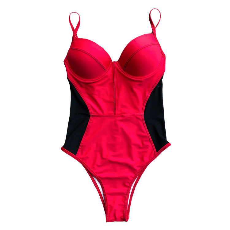 Mesh Splicing One Piece Swimwear