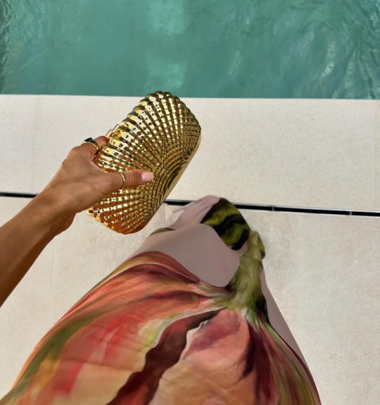 Bandeau Blossom Printed Maxi Dress