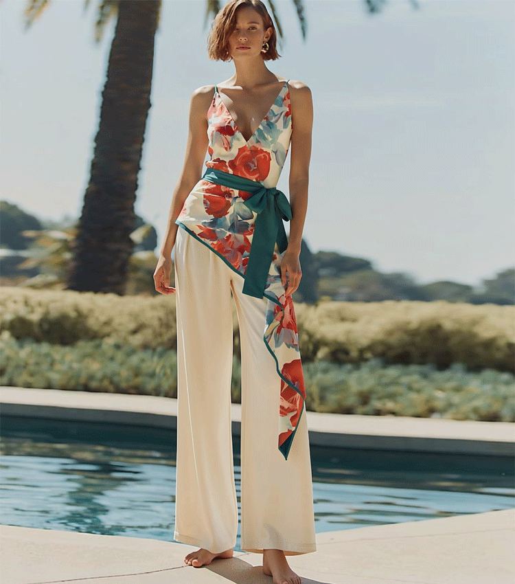 Printed Asymmetric Camisole