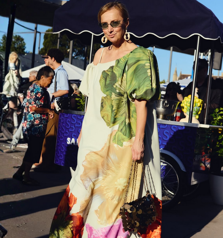 Floral Printed Open Shoulder Maxi Dress