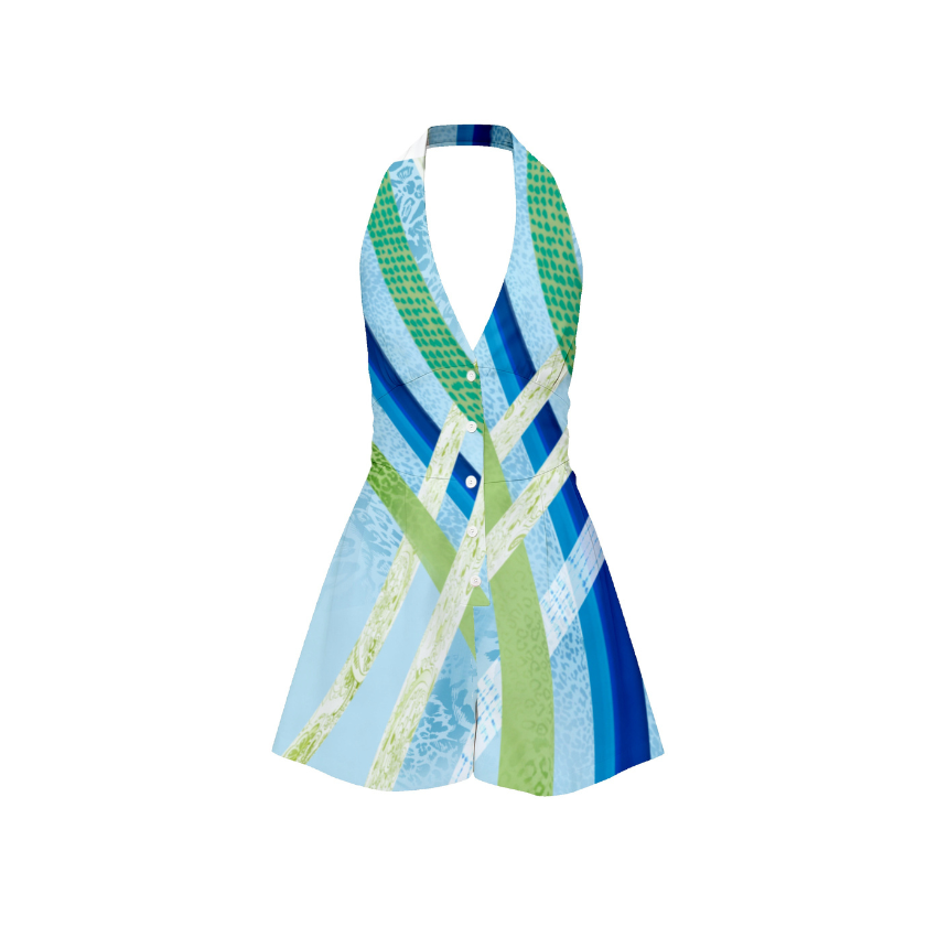 Vacation Geo Print Mini Dress