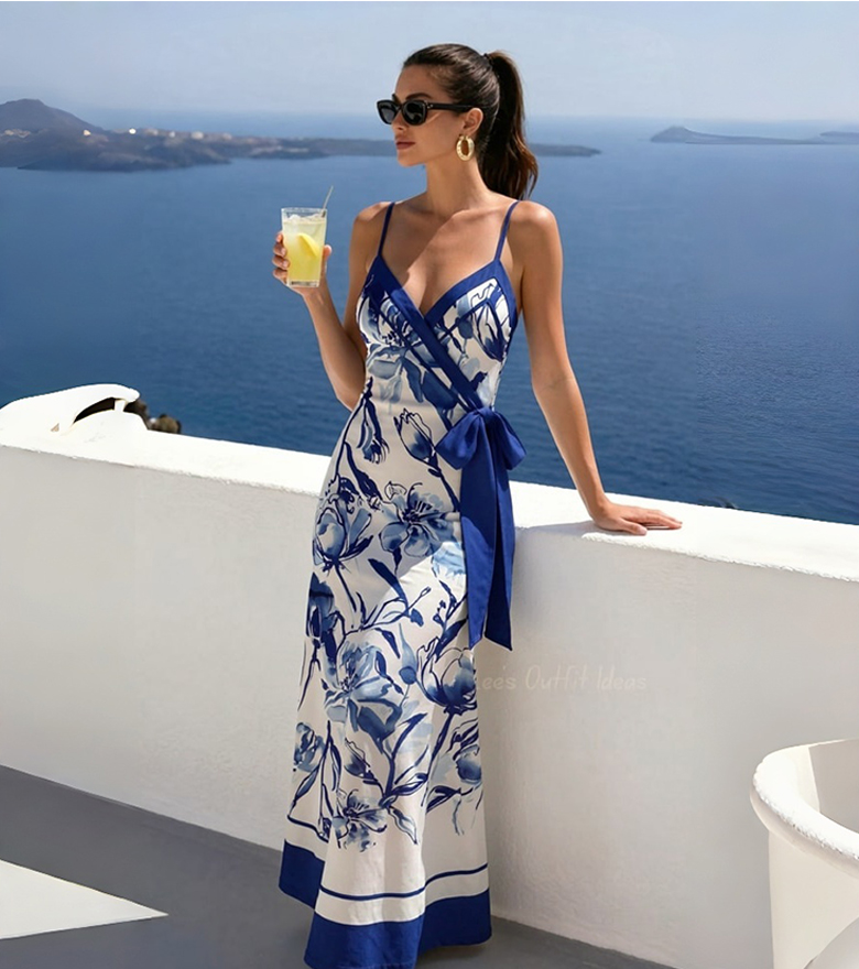 Printed Wrap Dress