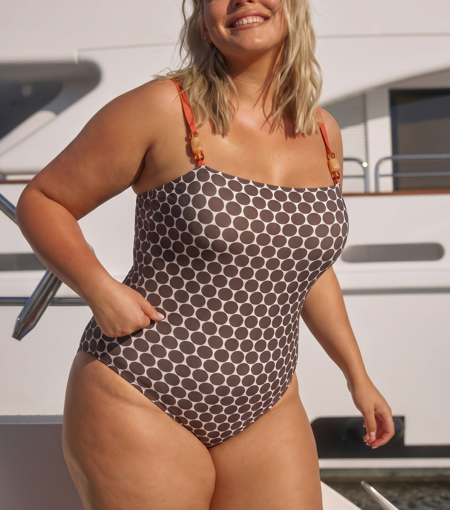 Plus Size Reversible Graphic Printed Beaded One Piece Swimsuit and Sarong Flaxmaker