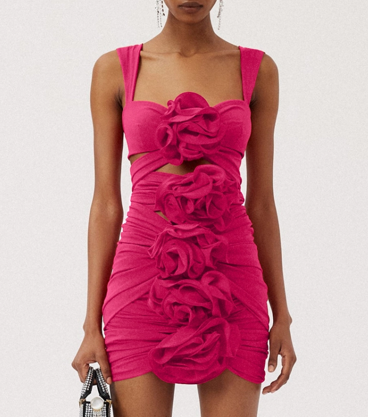 3D Flower Cutout One Piece Swimsuit and Skirt Flaxmaker