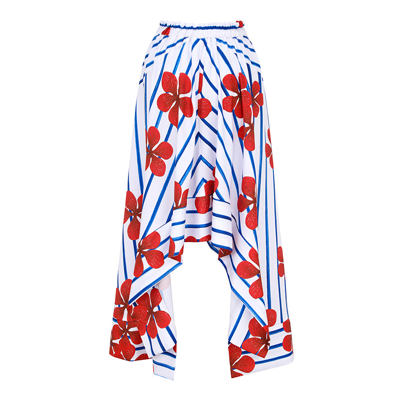 Off Shoulder Print One Piece Swimsuit and Skirt