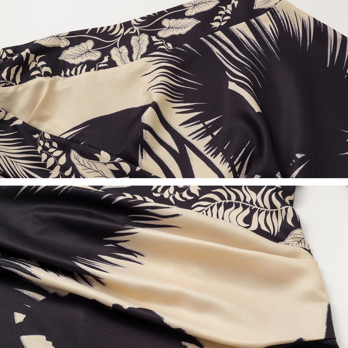 Oblique Shoulder Printed Mini Dress