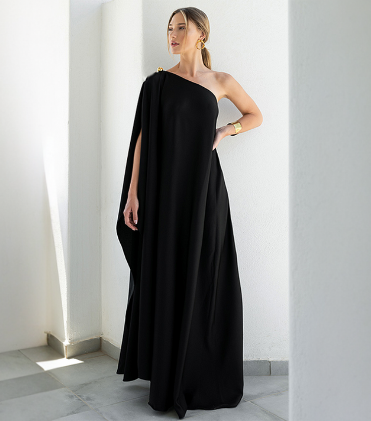 Santorini One Shoulder Maxi Dress