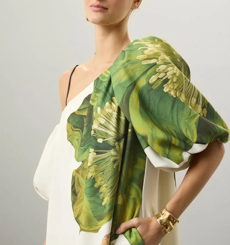 Floral Printed Open Shoulder Maxi Dress