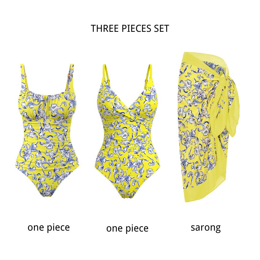 Tummy Control Ruched Push-Up Swimsuit set(s)