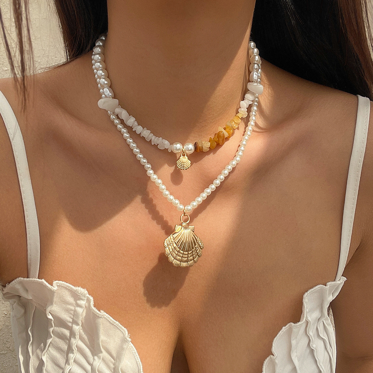 Multi-layered Shell Necklace
