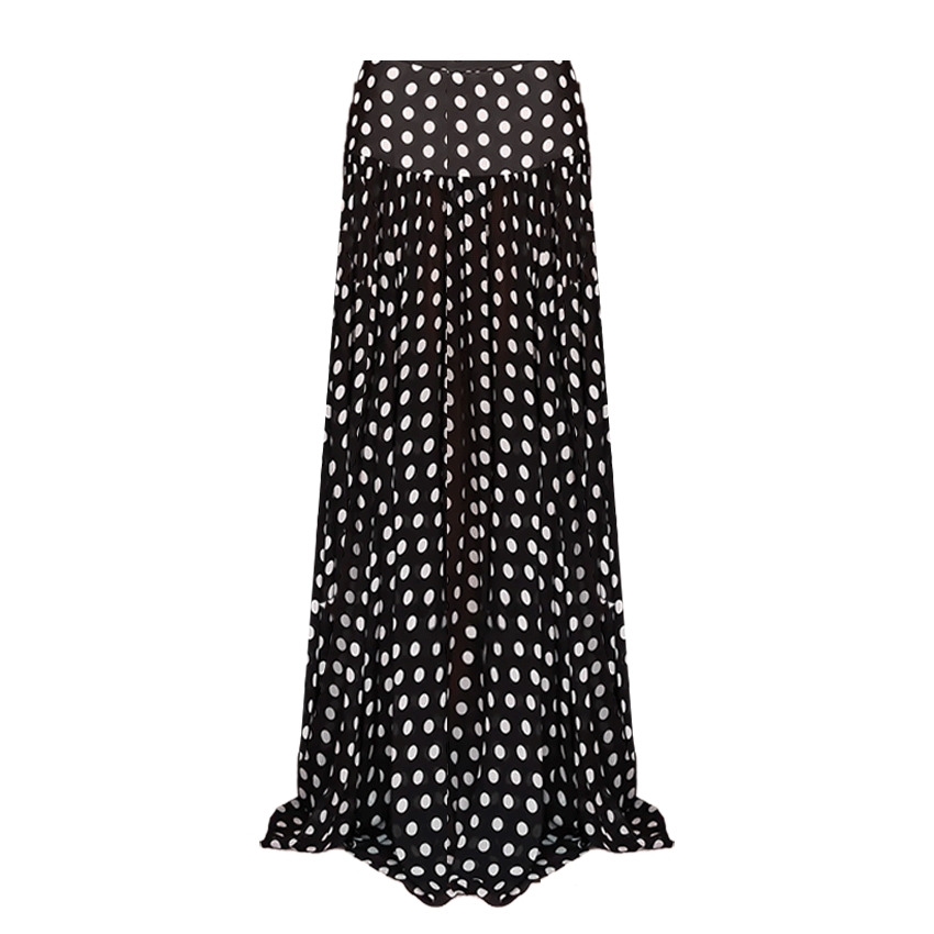  High Waist Bikini Black Polka Dots Print Swimsuit Set(s)