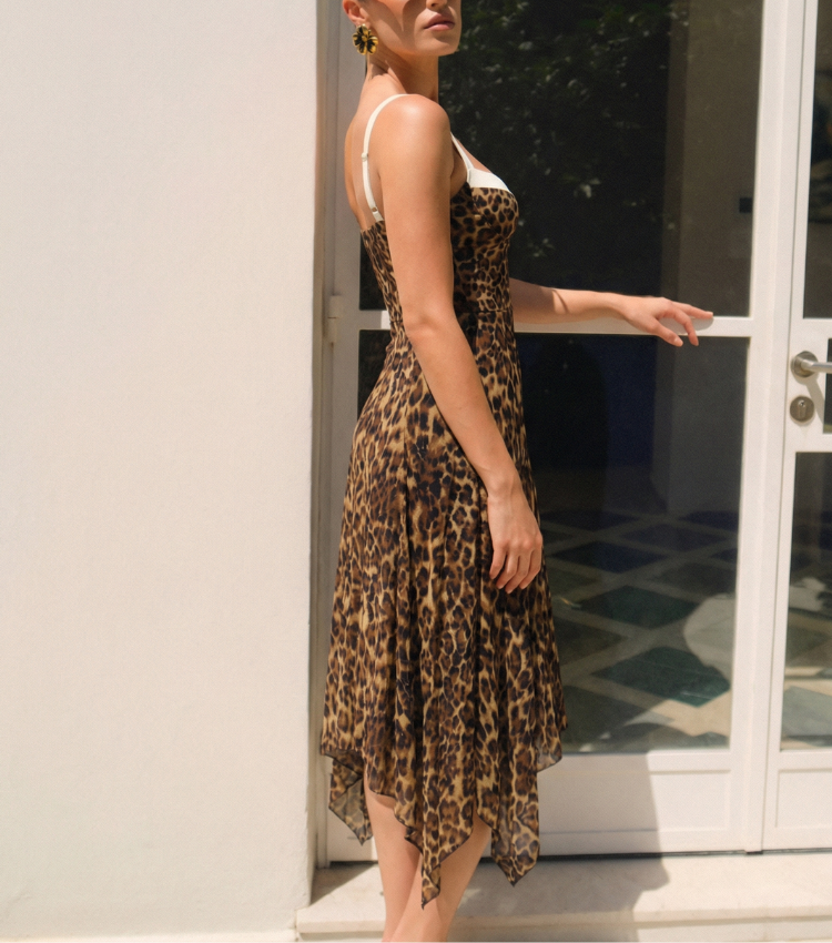 Leopard Print Color Blocking Swimsuit Set(s)