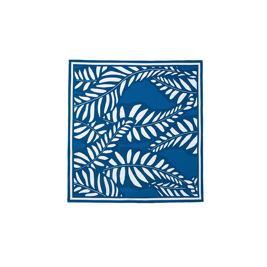 Leaves Print Square Scarf