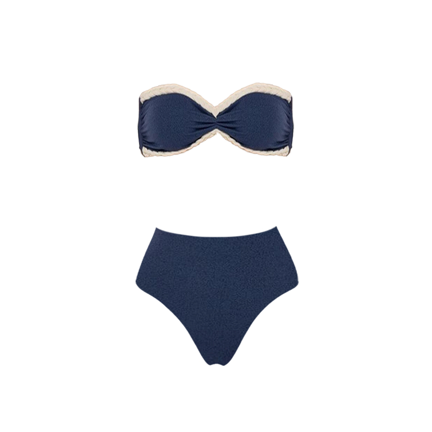 High Waist Bikini Blue Swimsuit Set(s)