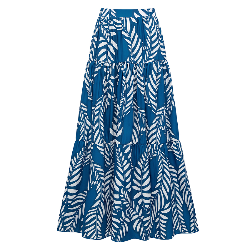 BLUE Sling White Folwer Solid Color Swimsuit Set(s)