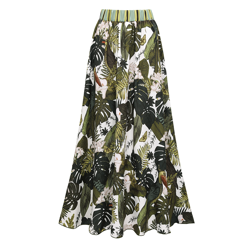 [Copy][Copy][Copy][Copy]Tie-shoulder Blue Leaves Print Swimsuit Set(s)