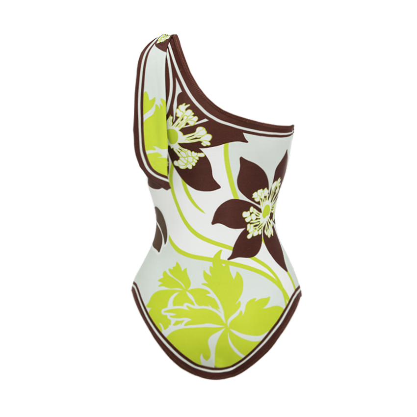 [Copy][Copy]Ruffle Medium Blue Flowera Print Swimsuit Set(s)