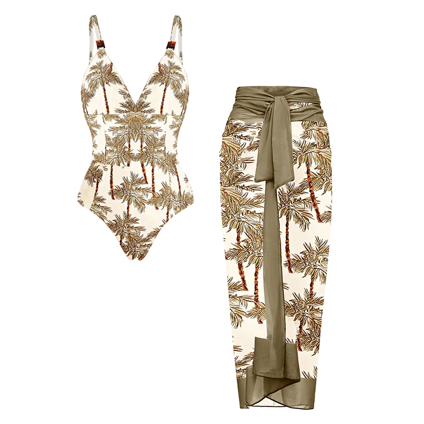 [Copy][Copy]V Neck White Laser Cutting Flower Cut Out Swimsuit Set(s)