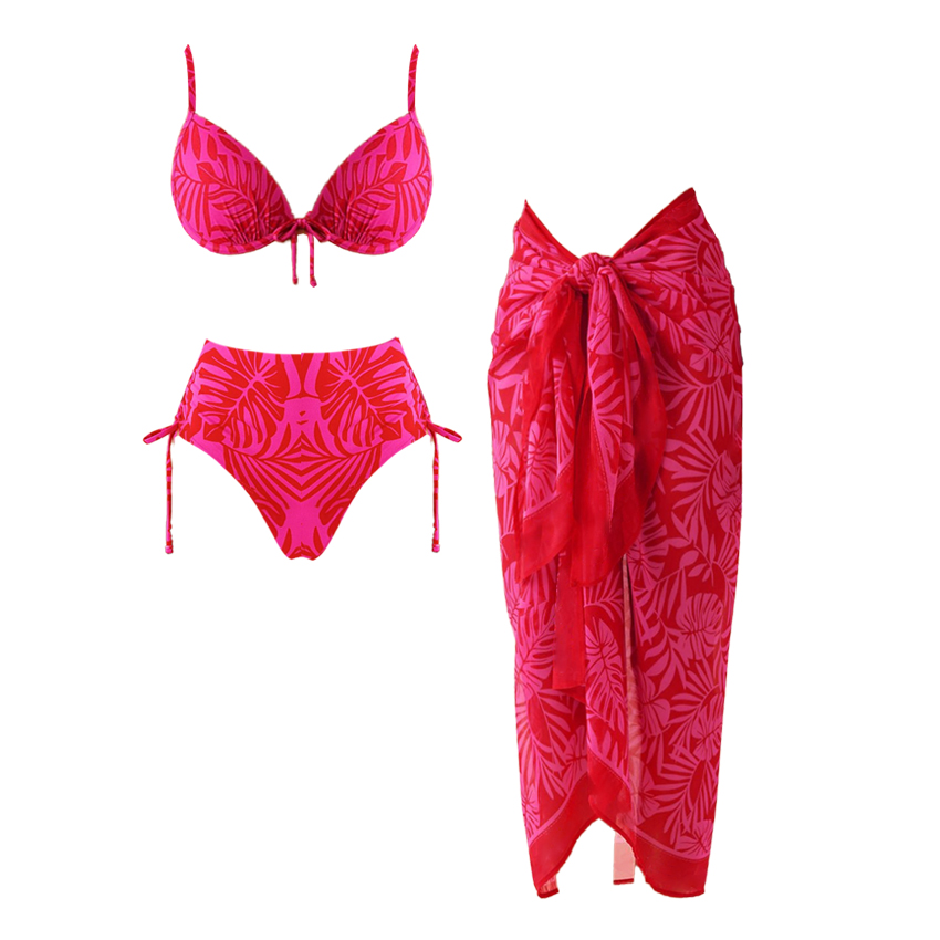 [Copy][Copy][Copy][Copy][Copy][Copy][Copy][Copy] Adjustable shoulder straps Green Print Swimsuit Set(s)