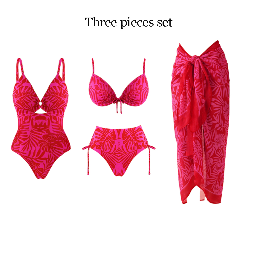 [Copy][Copy][Copy][Copy][Copy][Copy][Copy][Copy] Adjustable shoulder straps Green Print Swimsuit Set(s)