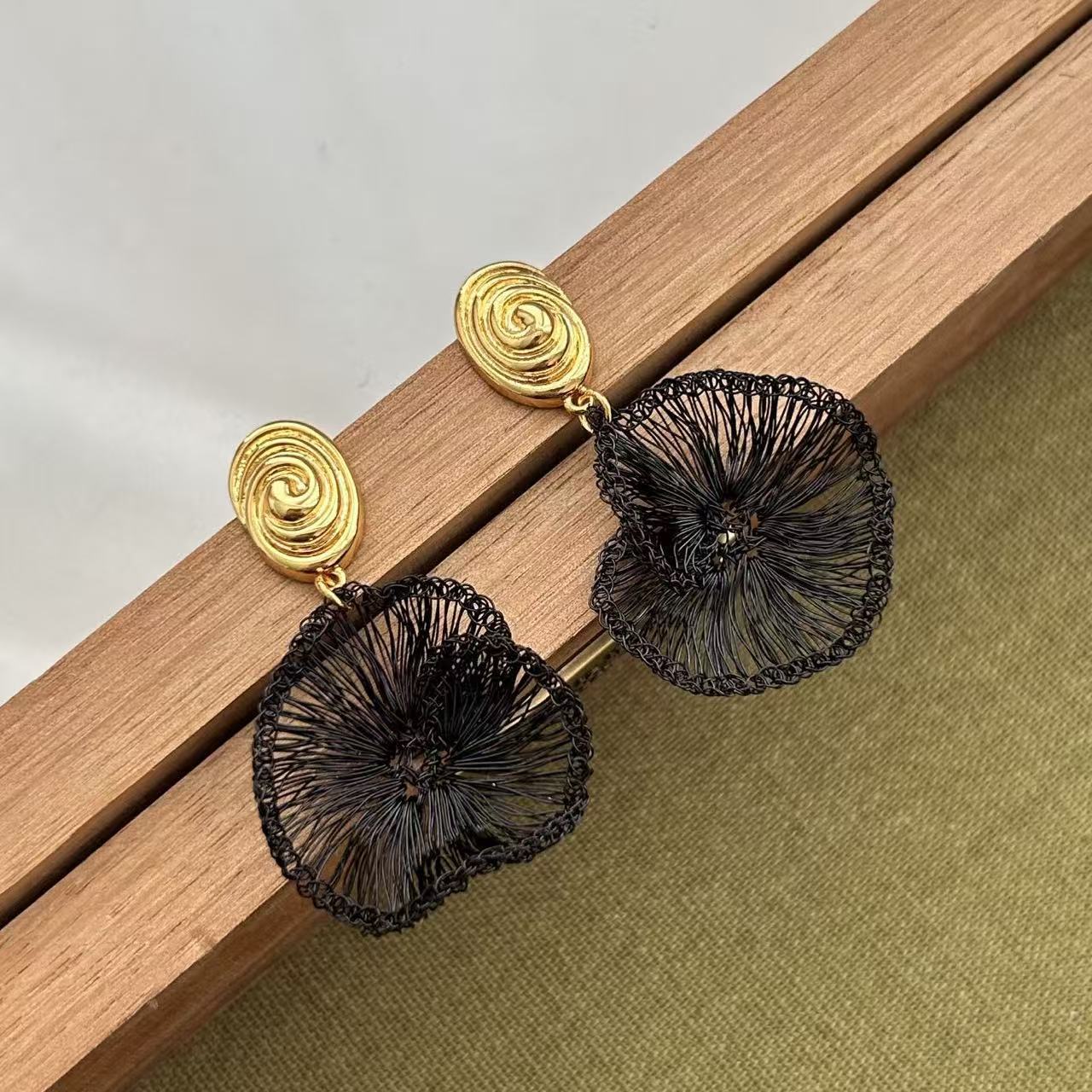 Hand-woven Flower Earrings