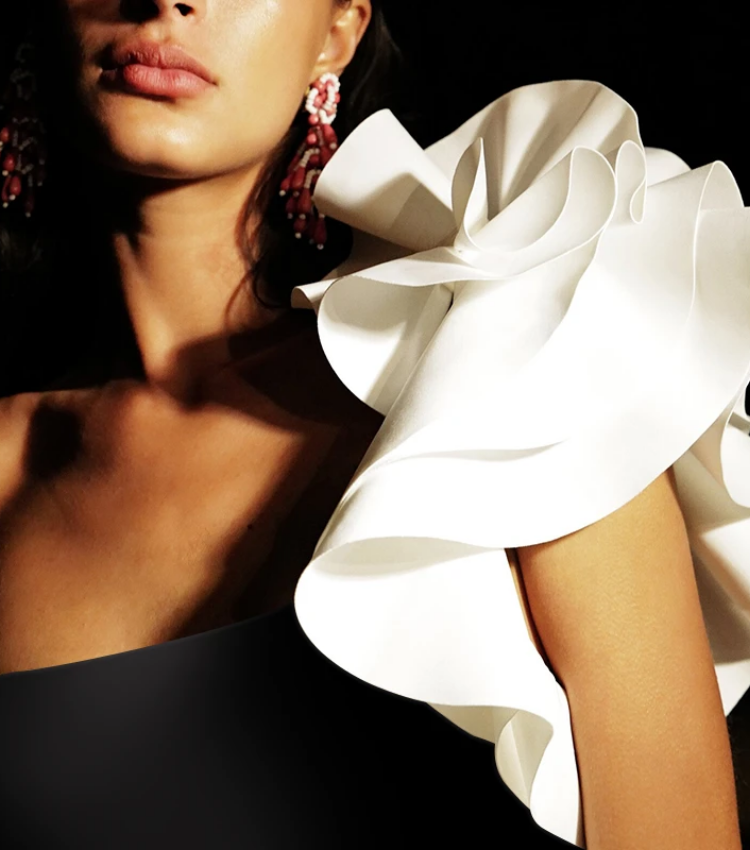 Ruffle One Shoulder One Piece Swimsuit and Skirt Flaxmaker