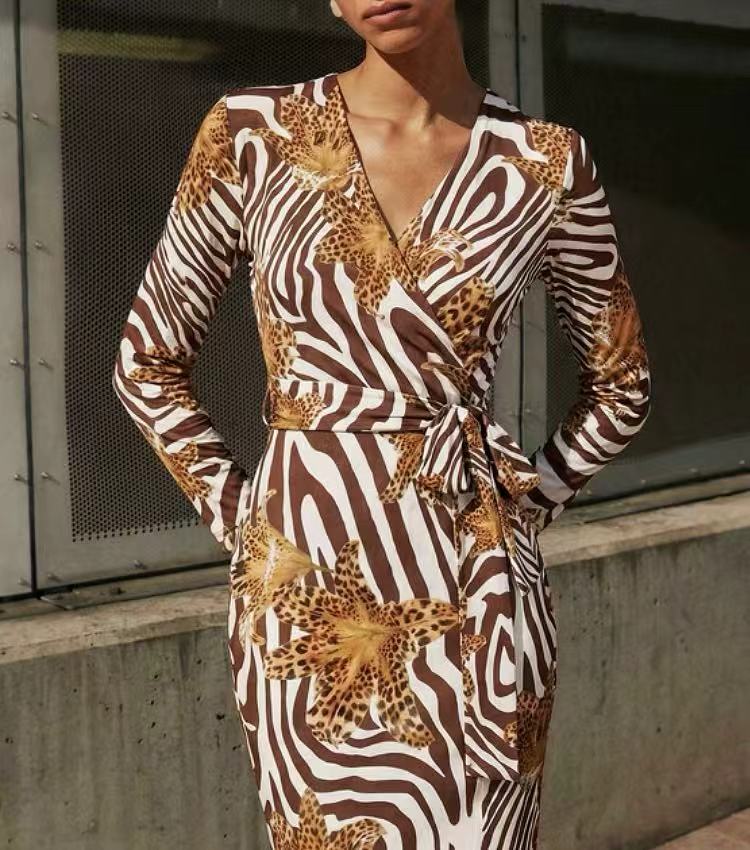 5Pleated Loose-Fit Halter Neck Beach Dress