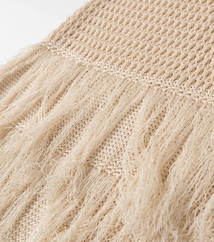 Tassel Cutout Mini Dress