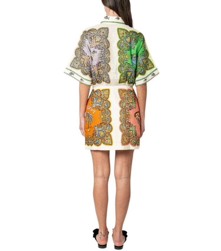 Graffiti Printed Shirt Dress