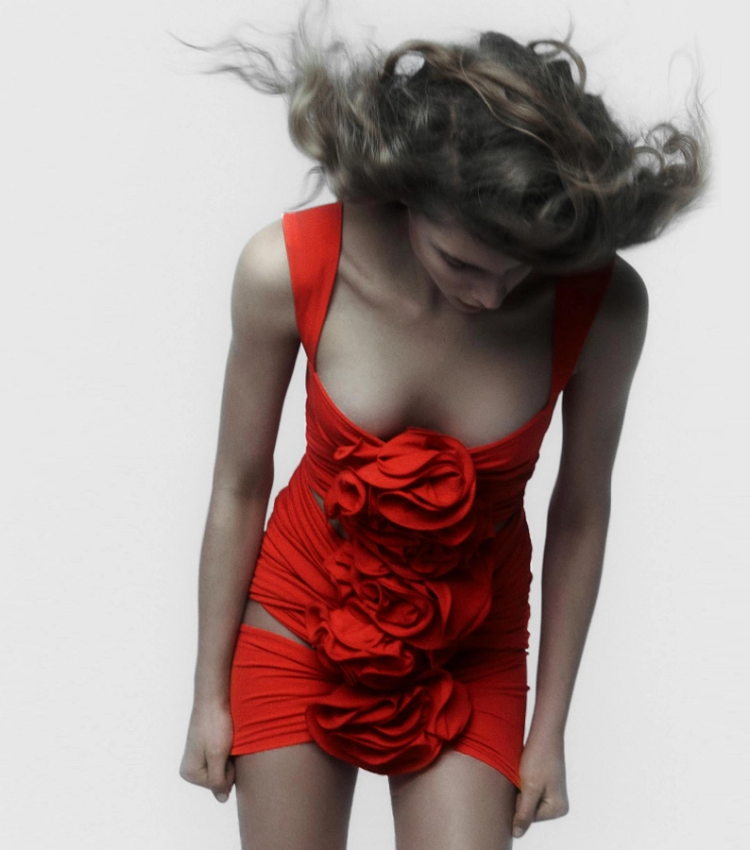 3D Flower Cutout One Piece Swimsuit and Skirt Flaxmaker