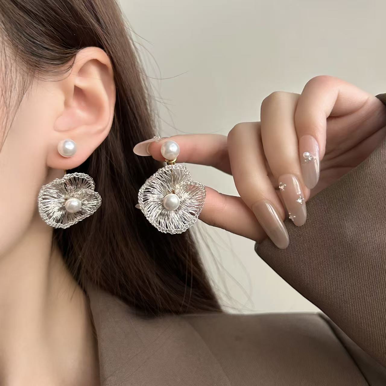 Hand-woven Flower Earrings