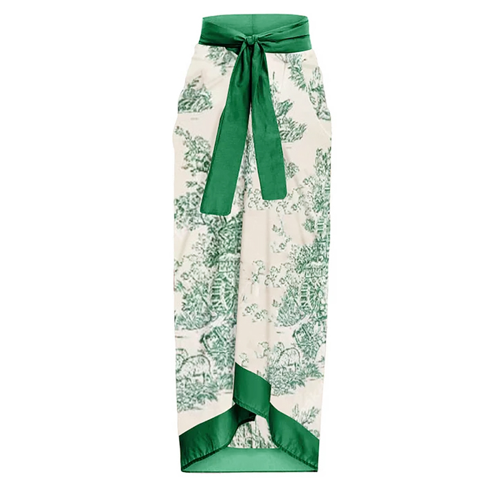 Underwired Vintage Printed One Piece Swimsuit and Sarong Flaxmaker