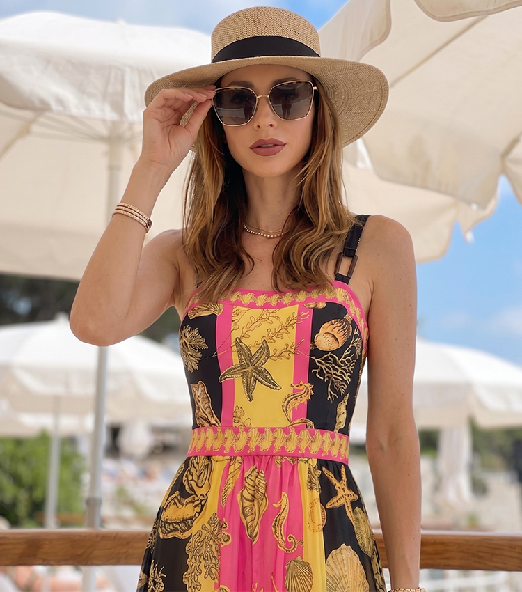 Sling Seashell Print Slimming Swimsuit Set(s)