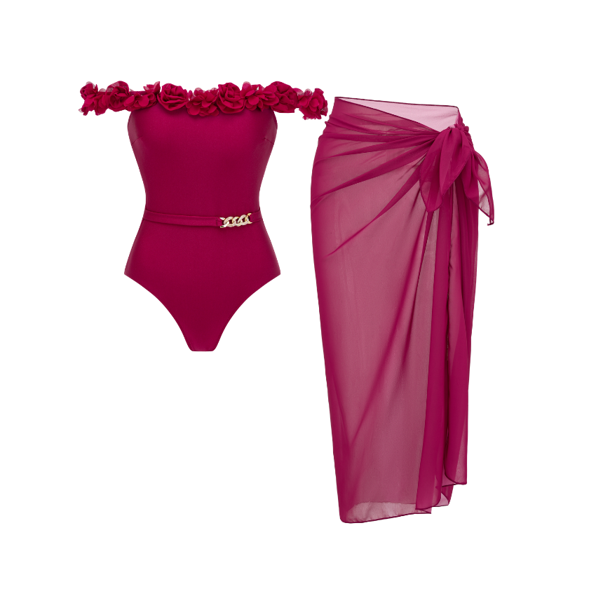 [Copy]Blue Tropic Bloom Swimsuit Set(s)