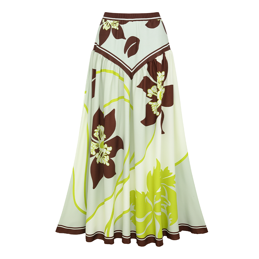 [Copy]Ruffle Medium Blue Flowera Print Swimsuit Set(s)