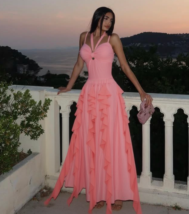 Rosy Brown Ruched 3D flowers Swimsuit Set(s)