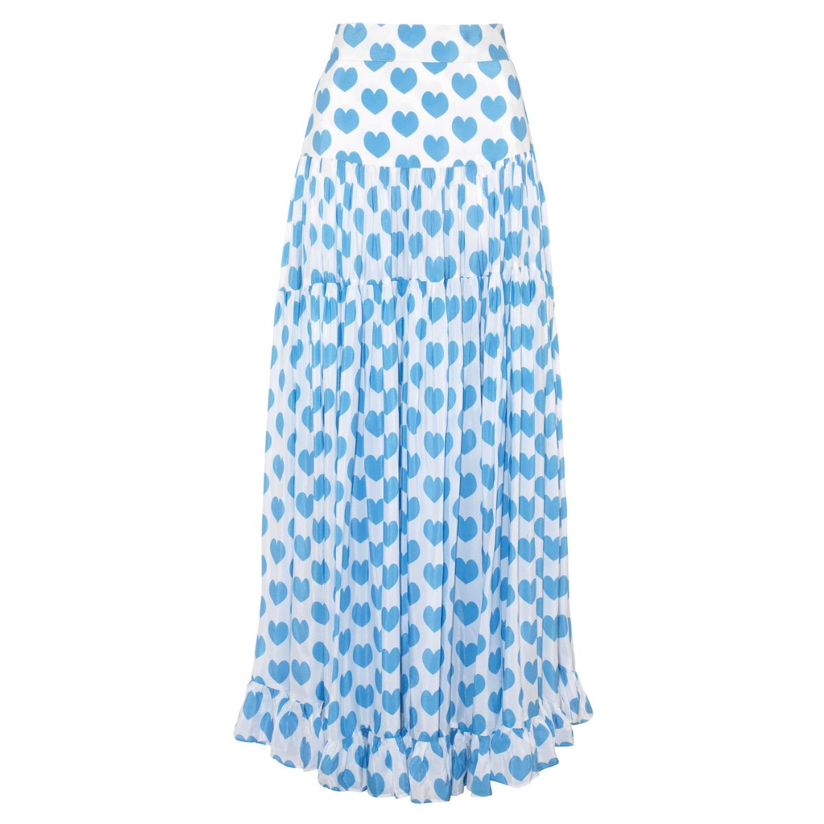 Heart Print Bikini Swimsuit and Skirt