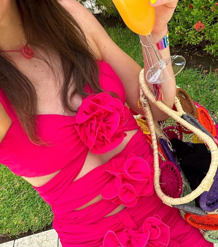 3D Flower Cutout One Piece Swimsuit and Skirt Flaxmaker