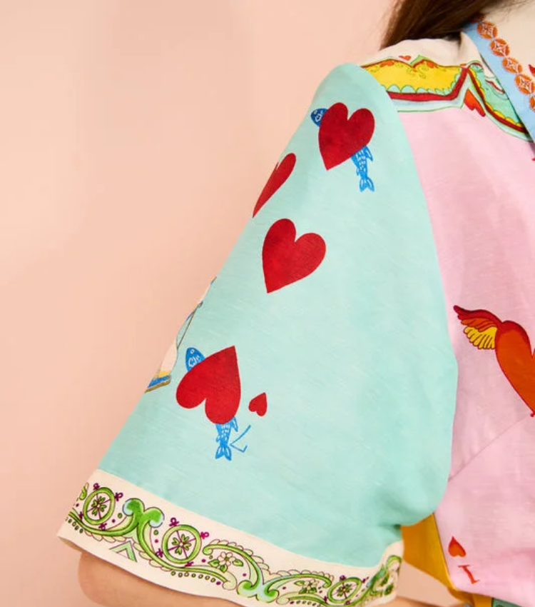 Short Sleeve Color Block Printed Mini Dress